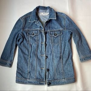 Coach New York long denim jacket in size S